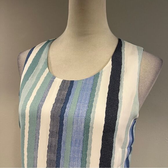 Neesha Striped Sleeveless mini Dress size small - Picture 2 of 14